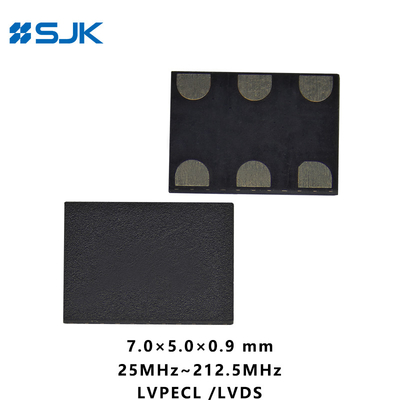 SMD 7050 Oscilador LVPECL MEMS programable con 6 Pads soporte 1-220MHz 2.25-3.63V