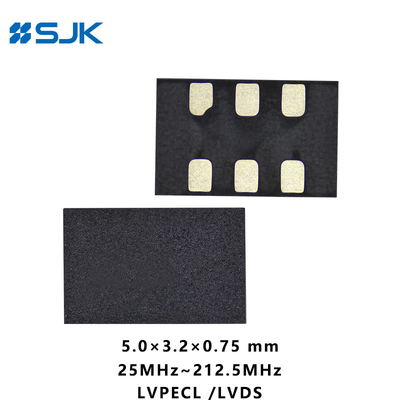 SMD 5032 Oscilador diferencial LVDSL MEMS programable con 6 Pads soporte 1-220MHz 2.25-3.63V